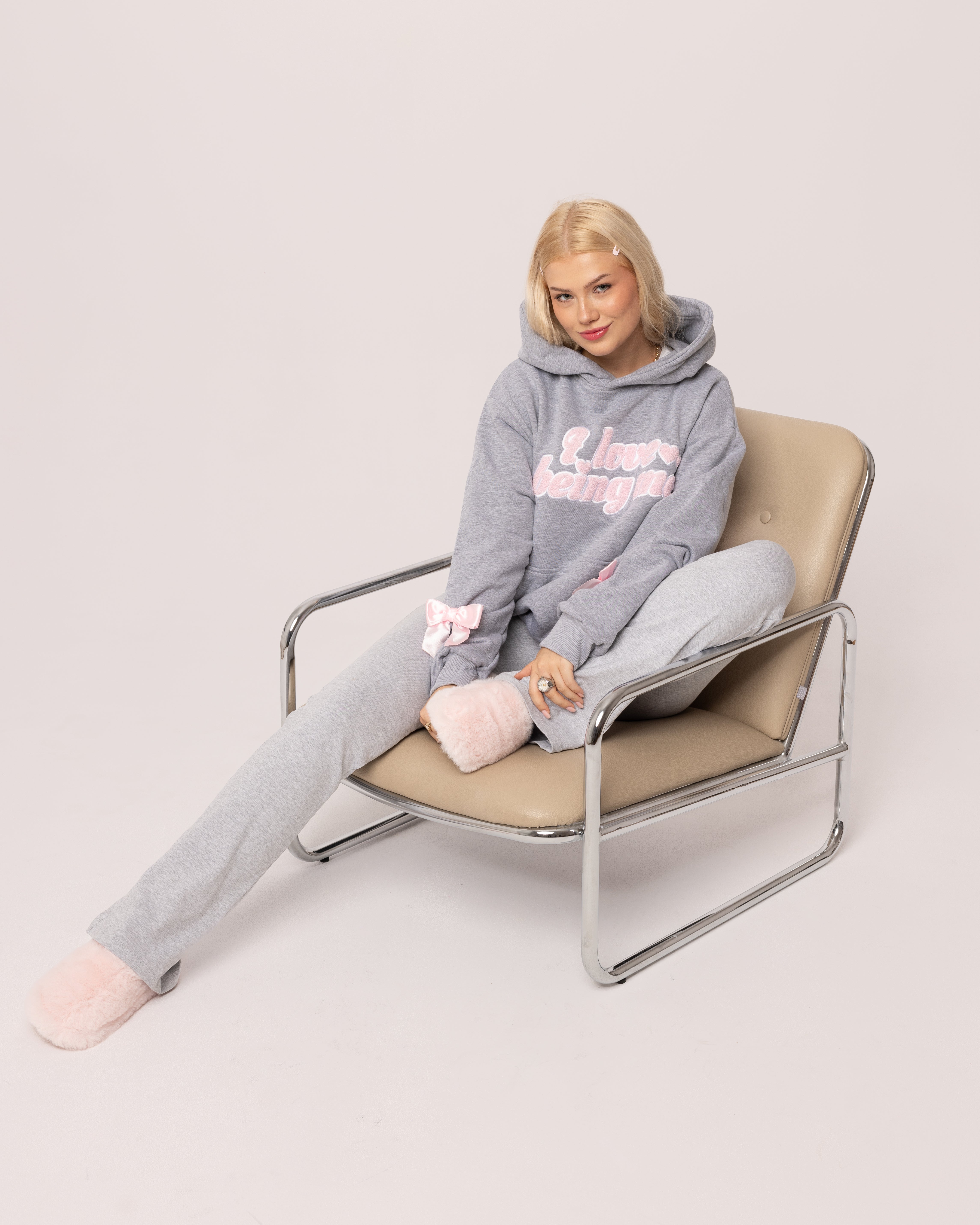Bow Hoodie Gray