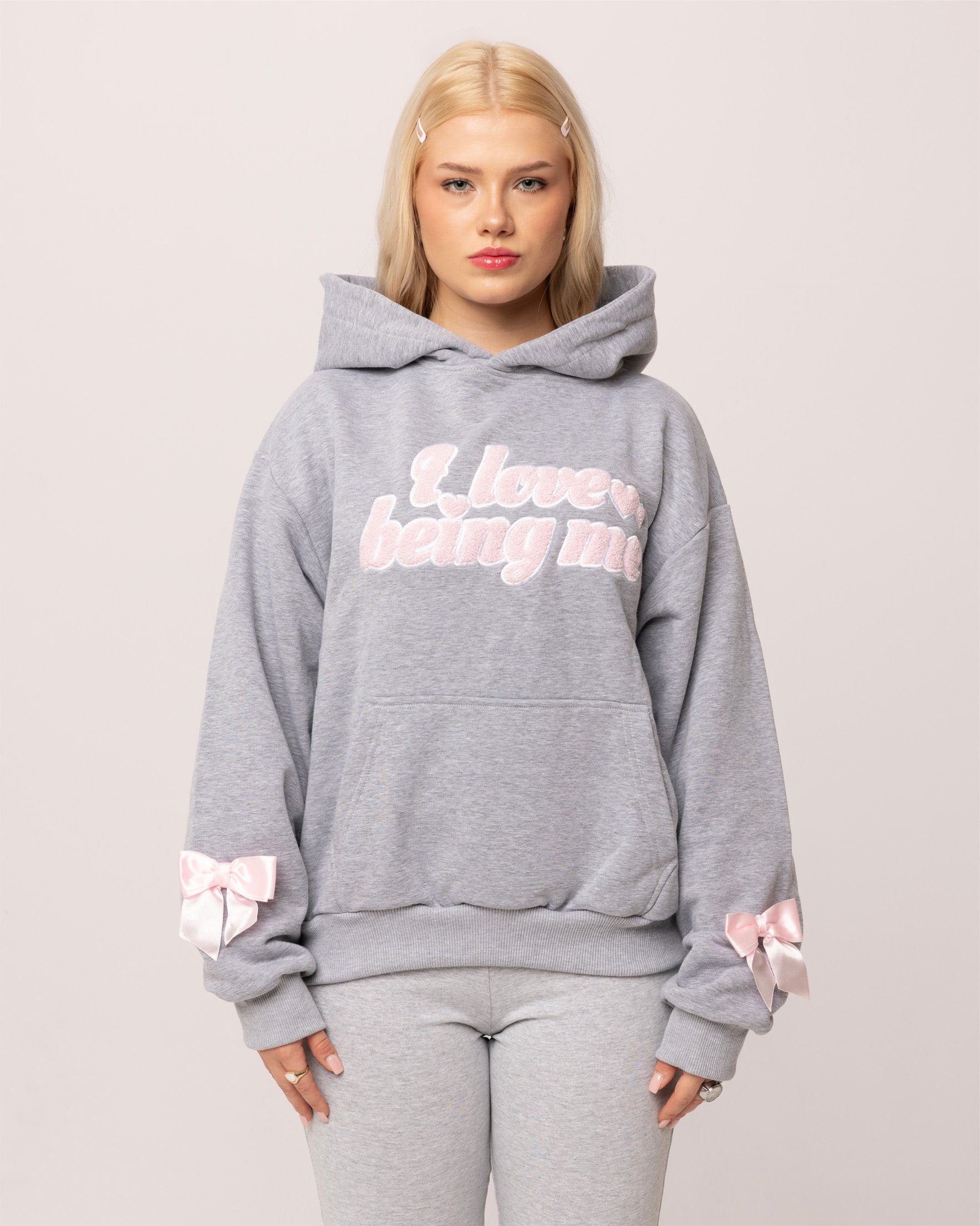 Bow Hoodie Gray