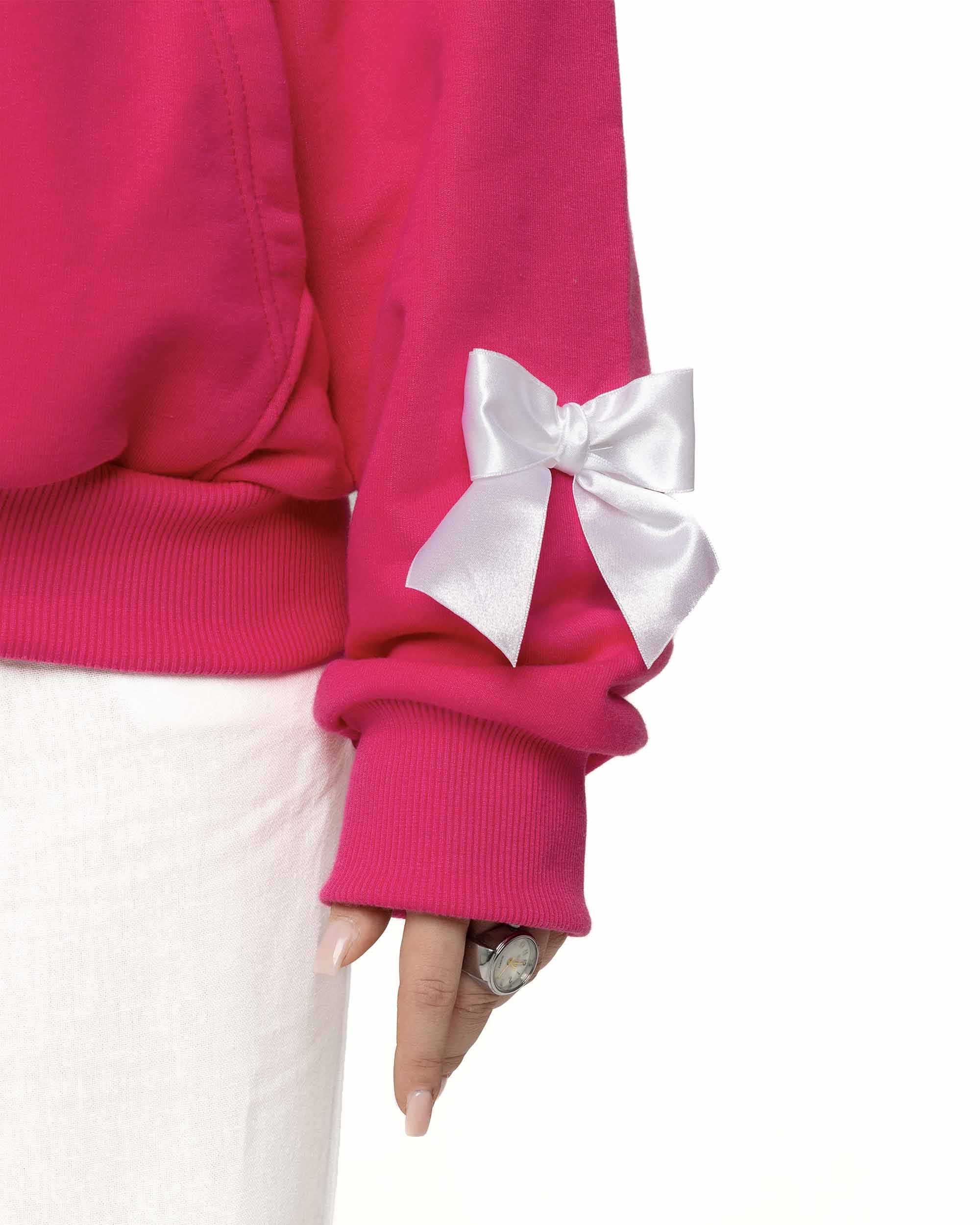Bow Hoodie Pink