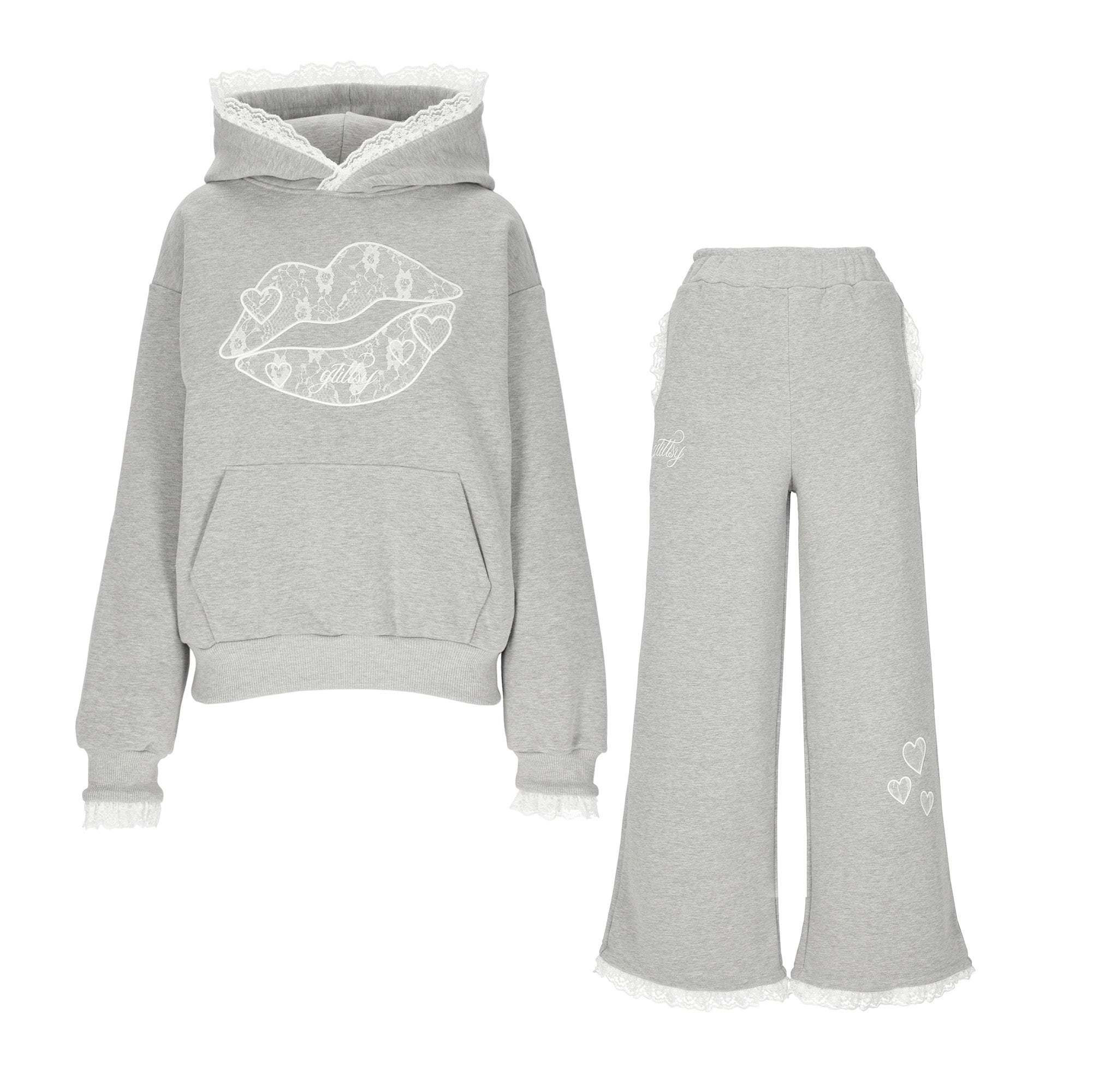 Gray Lace Set