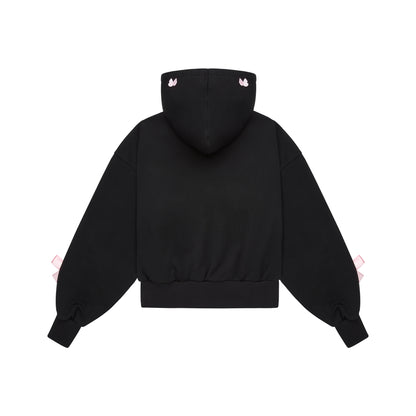 Satin Zipped Hoodie