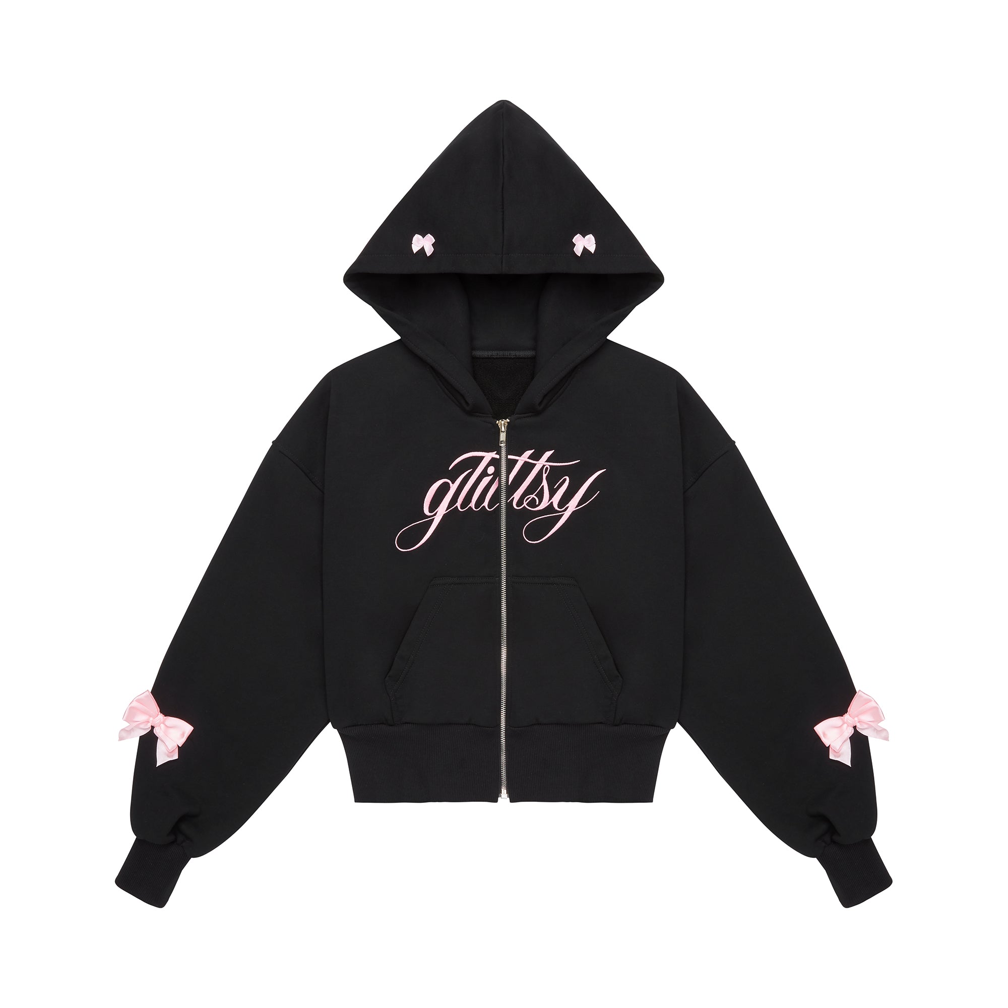 Satin Zipped Hoodie